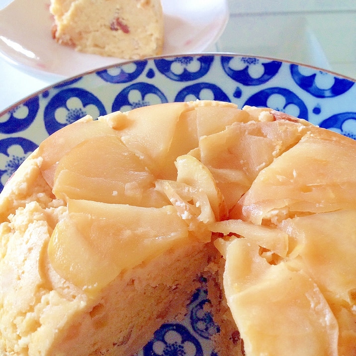 炊飯器♪簡単りんごとレーズンのおからケーキ♪